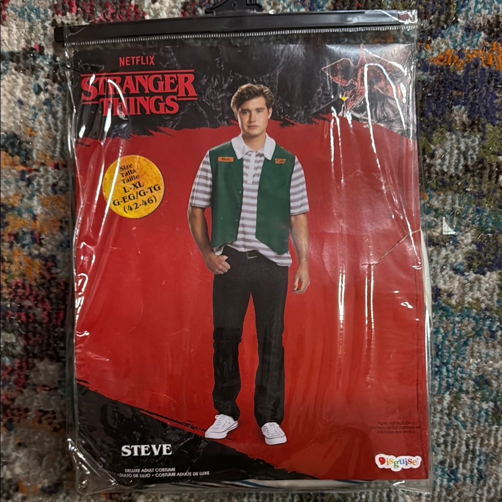 Netflix Stranger Things Steve Costume - Green and Red